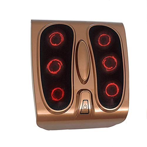 Preisvergleich Produktbild Udxvsdfhd Fußmassagegeräte Shiatsu-Fußmassagegerät mit dreifacher Wirkung mit tiefknetenden, wärmenden Köpfen mit beruhigender Hitze Atmungsaktives FA-BRIC-Zehensteuerelement, Goldbraun Fußwickel