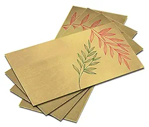 Brown Cloud Exclusive Satin Champagne Gold Shagun/Money/Gift Envelope/Cover/Lifafa for Kids/Gift/Festival (Pack of 10)