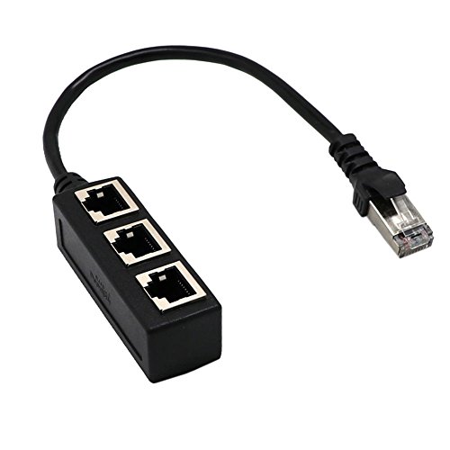 Rj45 y splitter adaptador 1 a 3 puertos ethernet switch cable fã  r cat 5/cat 6 lan ethernet hembra