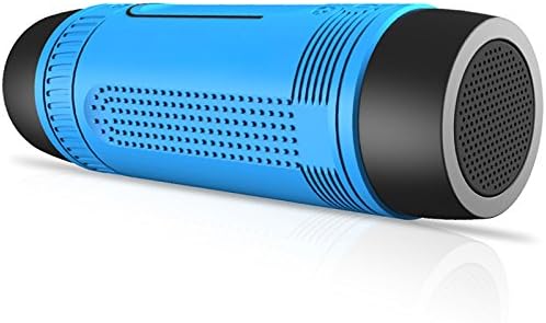 Portable Bluetooth Speaker Outdoor LED Lighting Waterproof Wireless 4.0 Stereo Travel Bluetooth Speaker with 24-Hour Playtime HD Sound and Bass Built-in Dual Driver Speakerphone Microphone, Handsfree (Blue)