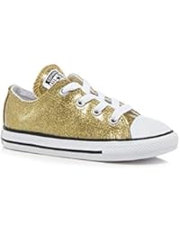 girls gold glitter converse