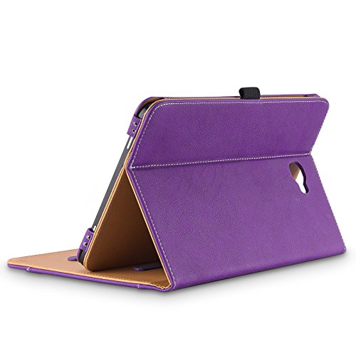 Galaxy Tab A 10.1 Hülle, E-Tree Smart Hülle Schutzhülle Tasche Folio PU-lederne Cover für Samsung Galaxy Tab A 10.1″ (SM-T580 / T585) Tablet – Lila - 2