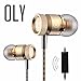 Oly Audio X15 In Ear Headphones with Mic - Soft Gold - Premium Metal Earphones for Mobile with Carrying Case - Noise Cancelling Stereo Headset with Tangle Free Cables - Sweatproof Sport Earbuds - Best Quality Handsfree with HD Bass and Treble RS.849.00