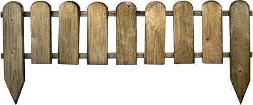 Papillon STACCIONATA in Legno di Pino cm 110x3,2x28/45H - IMPREGNATO - recinto Inglese