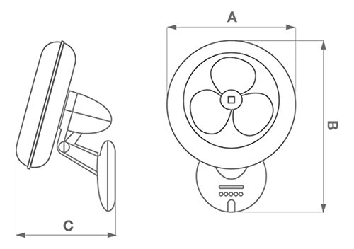 Vortice Wand- und Deckenventilator mit Fernbedienung und Timer, Leise und Leistungsstark, Durchmesser 40 cm, Gordon W 40 LG, 1 Stück, weiß, 60641 - 4