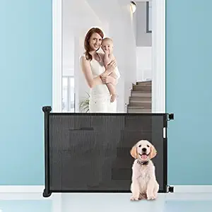 Retractable Baby Gate , Abaook Retractable Dog Gate for Stairs , Extra Wide Baby Gate 34 
