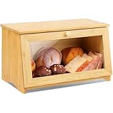Promosyonca Bambu Ekmek Kutusu, Doğal Bambu Malzeme, Yuvarlak Saplı, 39x23x18 cm