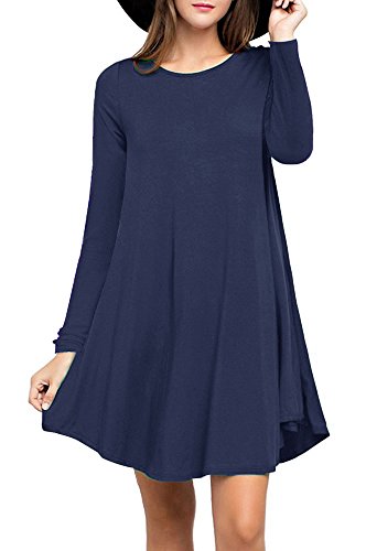 Poseshe Womens Plain Winter Dress Long Sleeve Mini Dress Size | Desertcart BAHRAIN Poseshe Womens Plain Winter Dress Long Sleeve Mini Dress Size | Desertcart BAHRAIN