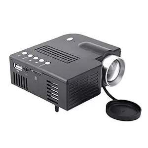 TEQIN Projector,Mini Portable LED Projector 1080P Multimedia Home Cinema Theater LED Beamer Projector for Home Use Black US Plug