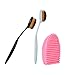 3 in 1 Makeup Kit with Cosmetic Makeup Brush Curve Foundation Brush and Makeup Brush Cleaner
