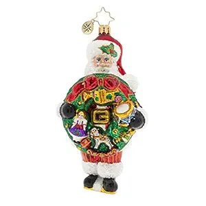 Christopher Radko Hand-Crafted European Glass Christmas Ornament, Santa's Got His Hands Full