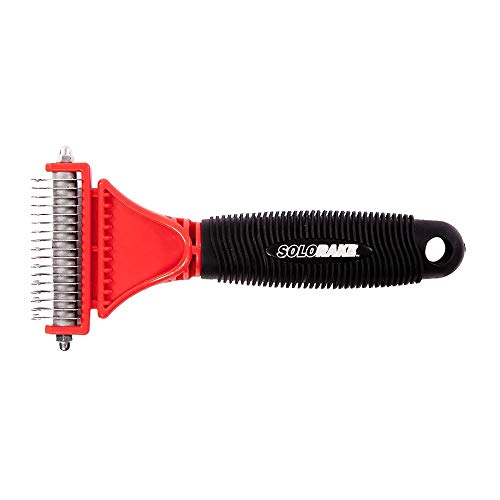 SoloGroom - Peine especial para caballos (Tamaño Único) (Rojo/Negro)