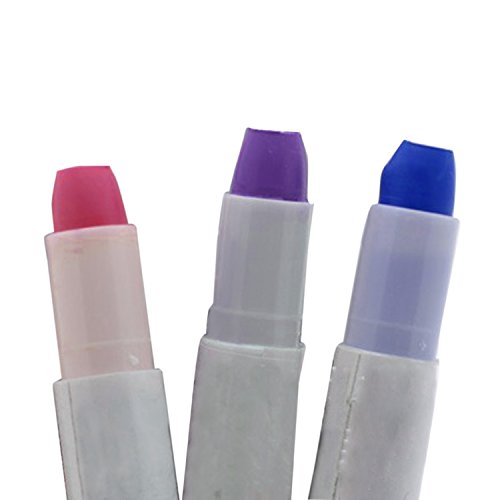 Vococal 3 Stück Blau Lila und Rosa Frauen Girls Einweg Haare Färbung Rod Haar Farbe Dye Kreide Stift Crayon - 2