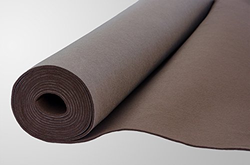 Filz, Filzstoff, Dekorationsfilz, imprägniert, Breite 100 cm, Dicke 4 mm, Meterware 0,5 lfm – braun - 4