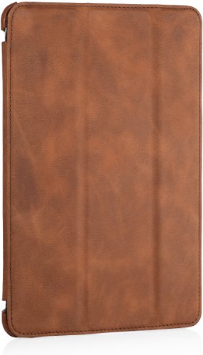 StilGut Couverture Case, Tasche aus feinstem Leder für das Apple iPad mini unterstützt Smart-Cover Funktion, Cognac Vintage - 5
