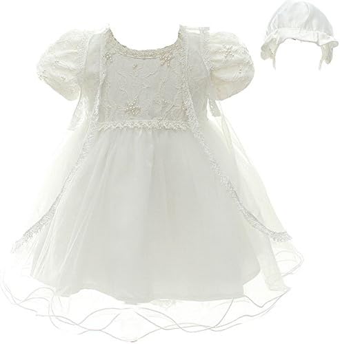 Dream Rover 3PCS Baby Girl Dress Baptism Christening Dress Formal Dress