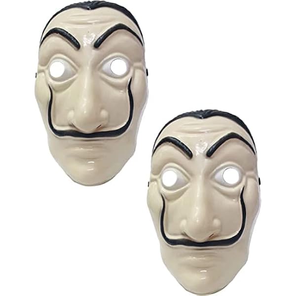 Salvador Dali Mask 2-Pack - Money Heist Cosplay Mask For Halloween, Parties & Festivals