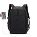Produktbild Maxmer 15.6 Laptop Rucksack Notebook Pack Business Rucksack mit USB Kabel und Anschluss Multifunktion für Arbeit Schule Outdoor Wandern Reisen CampingGrau/Schwarz (Schwarz)
