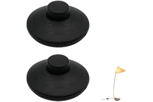 MUSTUVERVE 2Pcs Interrupteur à Pied Rond, 2A/250 V 2 Fils Interrupteur Poussoir en Ligne avec bouton poussoir auto-bloquant Remplacement et Réparation Pour lampadaires et petits appareils ou lampes(Noir)