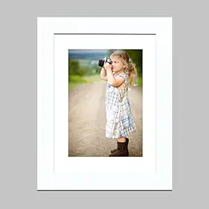 WENS Synthetic Wood Table & Wall Mounted Photo Frame with Mount - White, 22 cm x 2 cm x 27 cm (WS-4224)