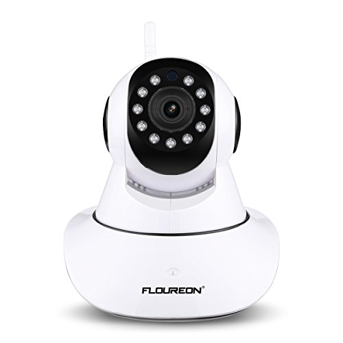 FLOUREON 720P IP Kamera WLAN Überwachungskamera Pan/Tilt IP Cam P2P Netzwerkkamera Baby Monitor 2 Wege Audio IR Nachtsicht Bewegungsmelder (N5810H)