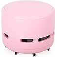 FineInno Mini Crumb Vacuum Cleaner Portable Desktop Sweeper Handheld Cordless Multifunction Cleaning for Home,Office, Cars，Pet Hairs No Battery Included (Pure Pink)