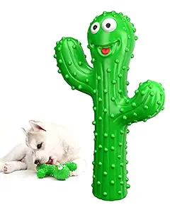 Feeko Cactus Dog Toys, Squeaky Durable Natural Rubber Dog Toys for Aggressive Chewers, Dog Chew Toy for Training and Cleaning Teeth, Interactive Dog Toy for Small/Medium Dog