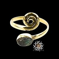 Zehenring - Messing Zehenring - verstellbarer Zehenring - Fußzubehör - Fußring - Fußschmuck - Edelstein Zehenring - Sommerschmuck - Strandschmuck - Messing Knöchelring - Messing Midi Ring - verstellbarer Fingerring