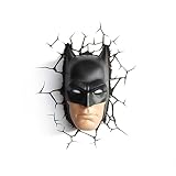 DC Comics Batman Maske Wandlampe 3D Light FX LED Kinderlampe -Nachtlicht für kinder mit automatische Abschaltung und wandaufkleber