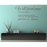 *NEU* Wandaufkleber/Wandtattoo/Wandsticker Flur ***WILLKOMMEN - Definition*** (Größen.- und Farbauswahl)