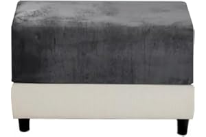 MIECOAE Stool Covers Square Rectangular Footstool Cover Stretch Ottoman Cover, Thicker Stretch Pouffe Cover Foot Stool Jacquard Velvet Slipcovers With Elastic Bottom, Machine Washable (Color : #18, Size : 6