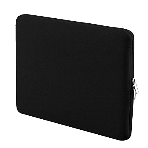 SODIAL(R) Tragbare Reissverschluss Weiche Huelsen Tasche Laptophuelle Dekel fuer MacBook Air Ultrabook Laptop Notebook 11 Zoll 11 "11.6"(Schwarz)