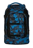 Satch Pack by Ergobag - 2tlg. Set Schulrucksack (+SchlamperBox Etui) - Blue Triangle