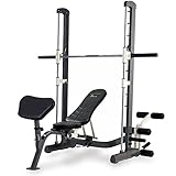 Tunturi Pure Compact Smith Machine Weight Bench with Folding Design - Linear Ball Bearings