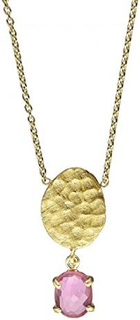 Pendant Posidonia, Martele and Quartz Tourmaline, 42 + 3 cm