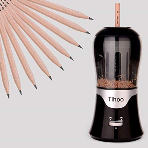 Preisvergleich Produktbild Bleistiftspitzer,gaddrt Auto-Elektro-Anspitzer Dauerhaft tragbar Schulklassenzimmer-Innenministerium (Schwarz)