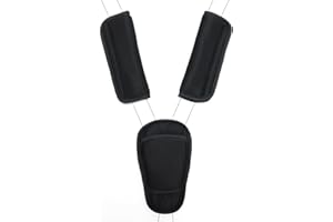 BCBF 3 Pièces Housse De Ceinture De Sécurité pour Bébé,Universal Housse De Ceinture De Sécurité Enfant Amovible, Coussinets De Ceinture De Sécurité pour Enfants Protéger Cou Epaules (Noir)