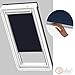 Produktbild Original Velux Verdunkelungsrollo Rollo für GGL / GPL / GHL / GTL 204 / Stofffarbe Standard 1100 dunkelblau , Schienenfarbe silber // DKL 204 1100S