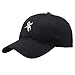 Produktbild Sonnenhut Baseball Kappen Mode Astronaut Stickerei Schirmmützen Damen und Herren Einstellbar Sport Reisen Mützen Snapback Cap Erwachsene Freizeithut Hiphop Mütze (Schwarz)