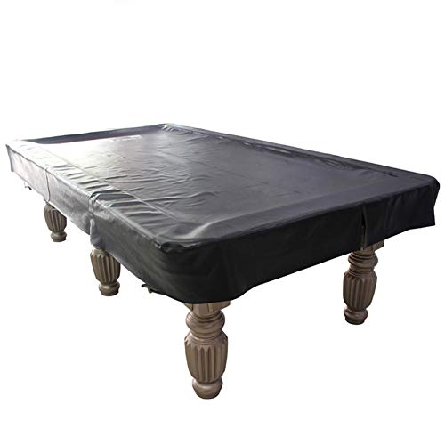 Preisvergleich Produktbild QIANGDA Billardtisch Staubschutzhaube Billard Wasserdicht Winddicht Kunststoffgewichtete Abdeckungen, 9 Fuß SCHWARZ