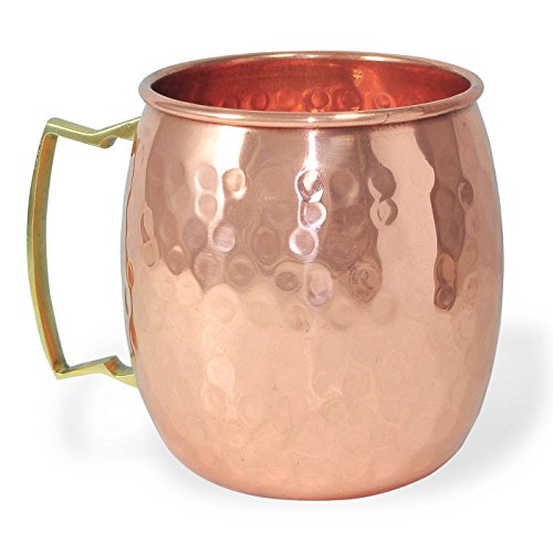 Dakshcraft ® Handgemachte reine Kupfer gehämmert Moscow Mule-Becher, Set aus 6 Tassen - 4