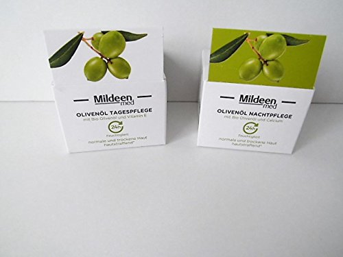 mildeen Med aceite de oliva Día Crema y de noche Crema Juego de 50 ml cada uno