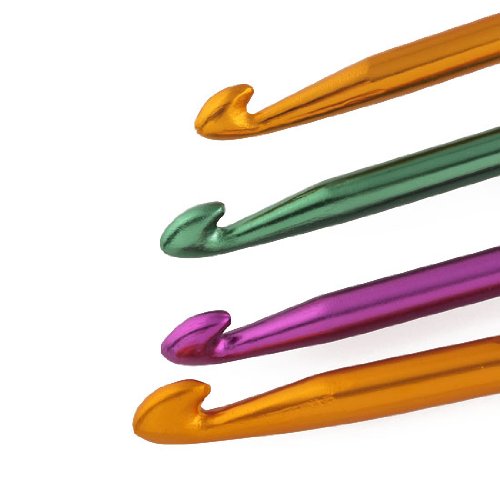 Set mit farbigen Häkelnadeln aus Aluminium, 12 Größen - 4