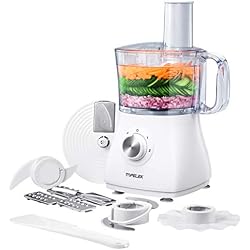 【Garantie de 24 Mois】 Mixeur Multifonction, Robot de Cuisine Multifonction 500 W, Mixeur à 2 Vitesses, 2L Hachoir, Accessoires Multiples avec Lame Pétrisseuse, Déchiqueteur, Râpe