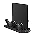 Produktbild Younik PS4 Slim Vertical Stand Kühlgebläse mit Dualshock Controller Ladestation und USB HUB Charger Ports - 4 in 1 Stand für PlayStation 4 Slim …