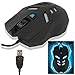 Price comparison product image Aula (#87) Series Megatron USB Wire Game Wired Mouse with Blue Backlight, Maximum Resolution of 2000 DPI(Black)