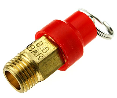 1/4" BSP Luftdruck-Sicherheitsventil Kompressor 8.8 Bar127PSI