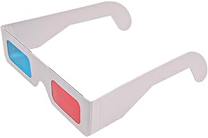 CENPEK Lot de 10 Lunettes en Papier 3D pour Films Lunettes 3D en Papier Anaglyphe Vue Vidéo Virtuelle 3D Verre Vidéo 3D pour Cinéma Maison TV Films, Etc.