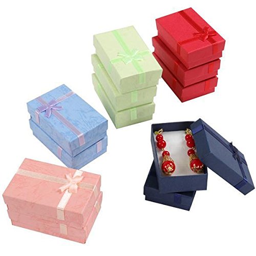 Yahee Geschenkbox Ringschachtel Schmuckkästchen Geschenkkarton für Schmuck Handarbeiten, Bunt - 4