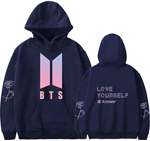 EmilyLe Ladies Unisex BTS Sweatshirt BTS New Album Love Yourself Her Hoodie for Army Kpop Cool Pullover Hip Pop Sweater